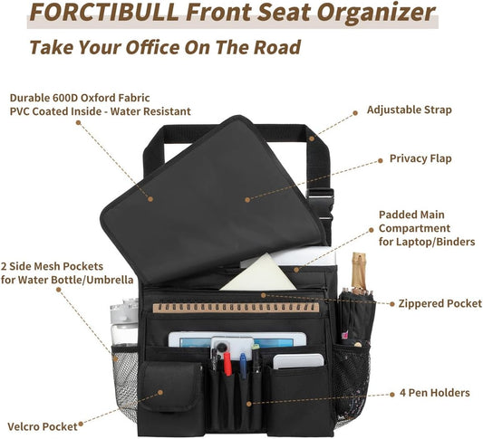 FORCTIBULL Car Front Seat Organizer