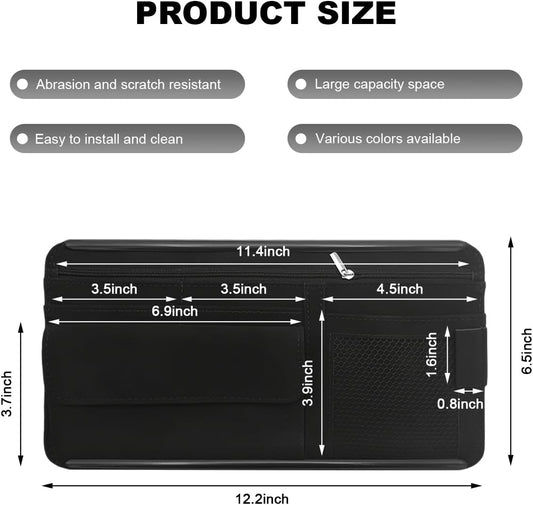 SHMZK Leather Sun Visor Organizer