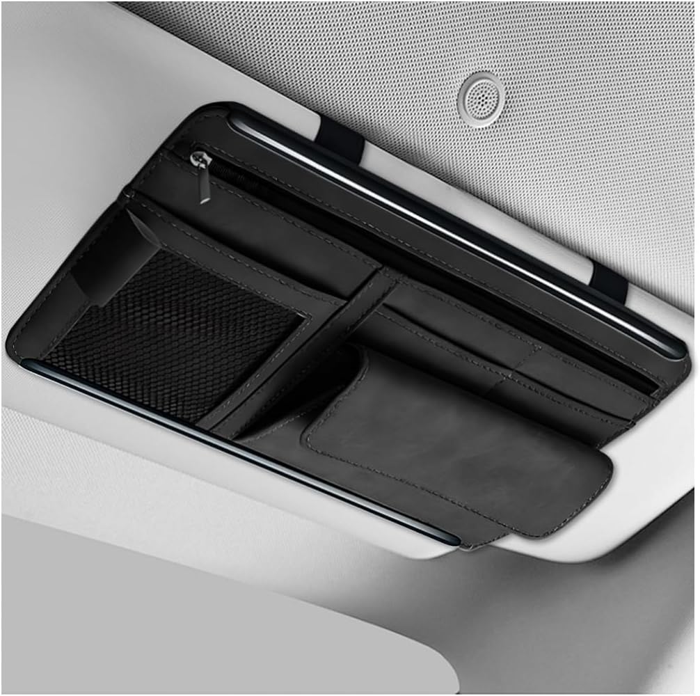 SHMZK Leather Sun Visor Organizer