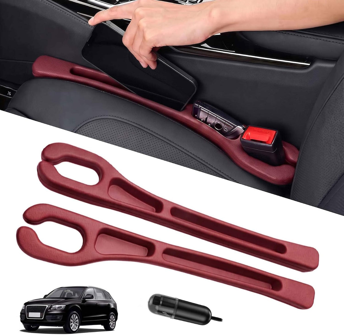 Zefirius Car Seat Gap Filler Organizer