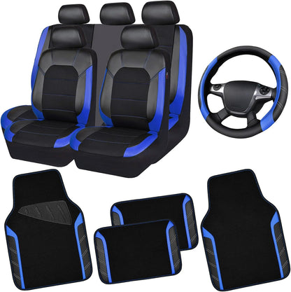 CAR PASS Seat Covers and Steering Wheel Cover