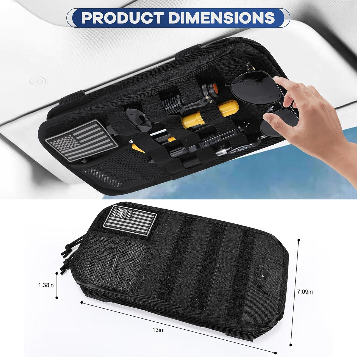 Denchy Car Sun Visor Organizer