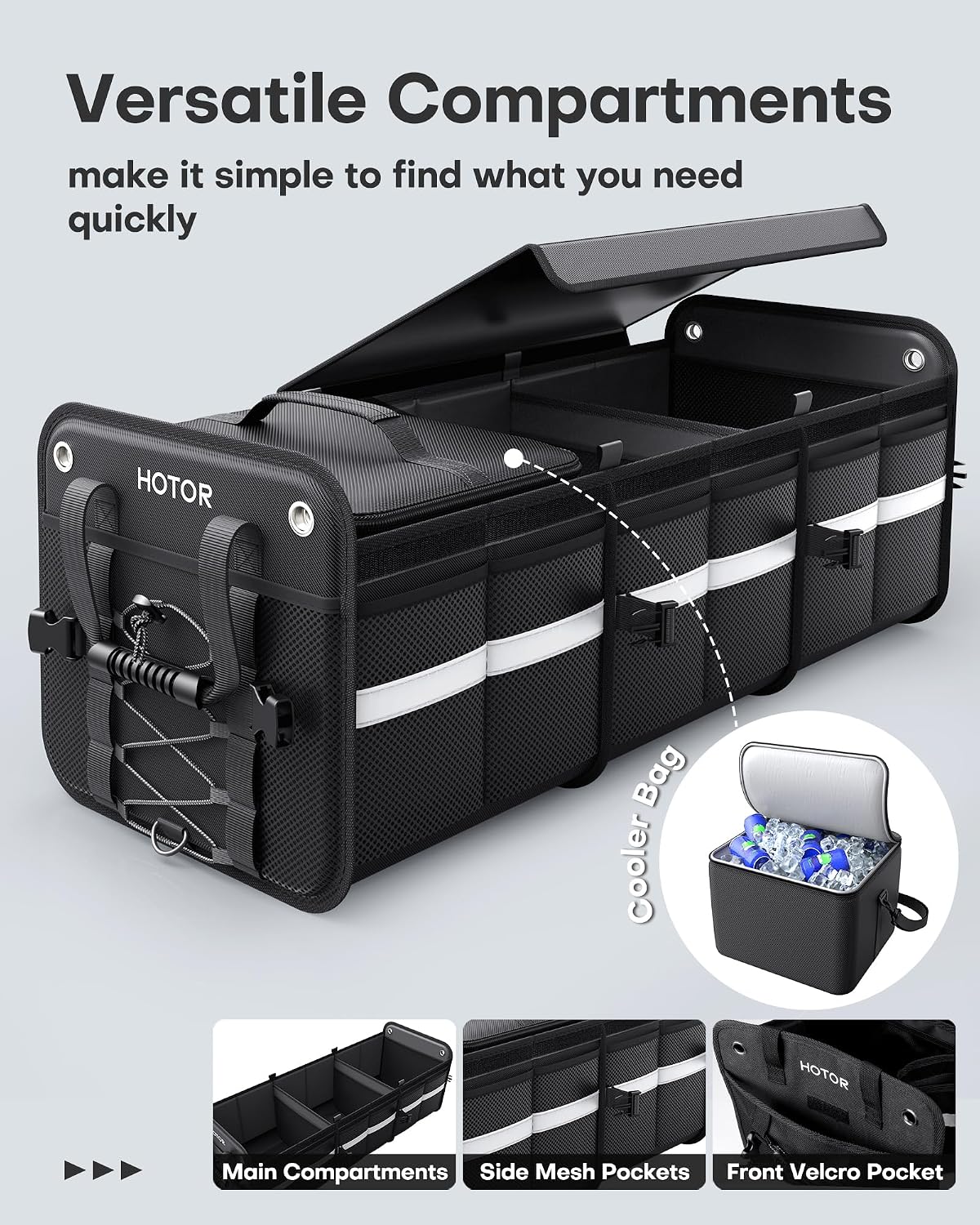 HOTOR Trunk Organizer with Cooler Bag