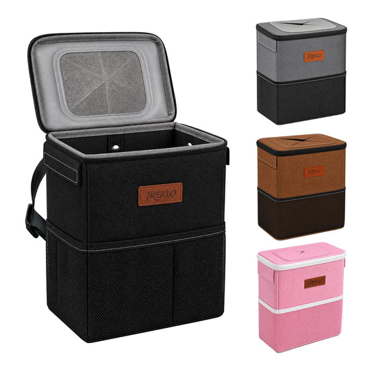 TREKLO Car Trash Can with Lid